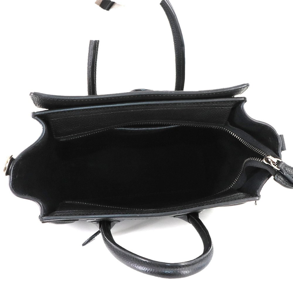 Celine Luggage Nano Shopper 2-way hand/shoulder bag in black leather with sil... - Picture 6 of 10